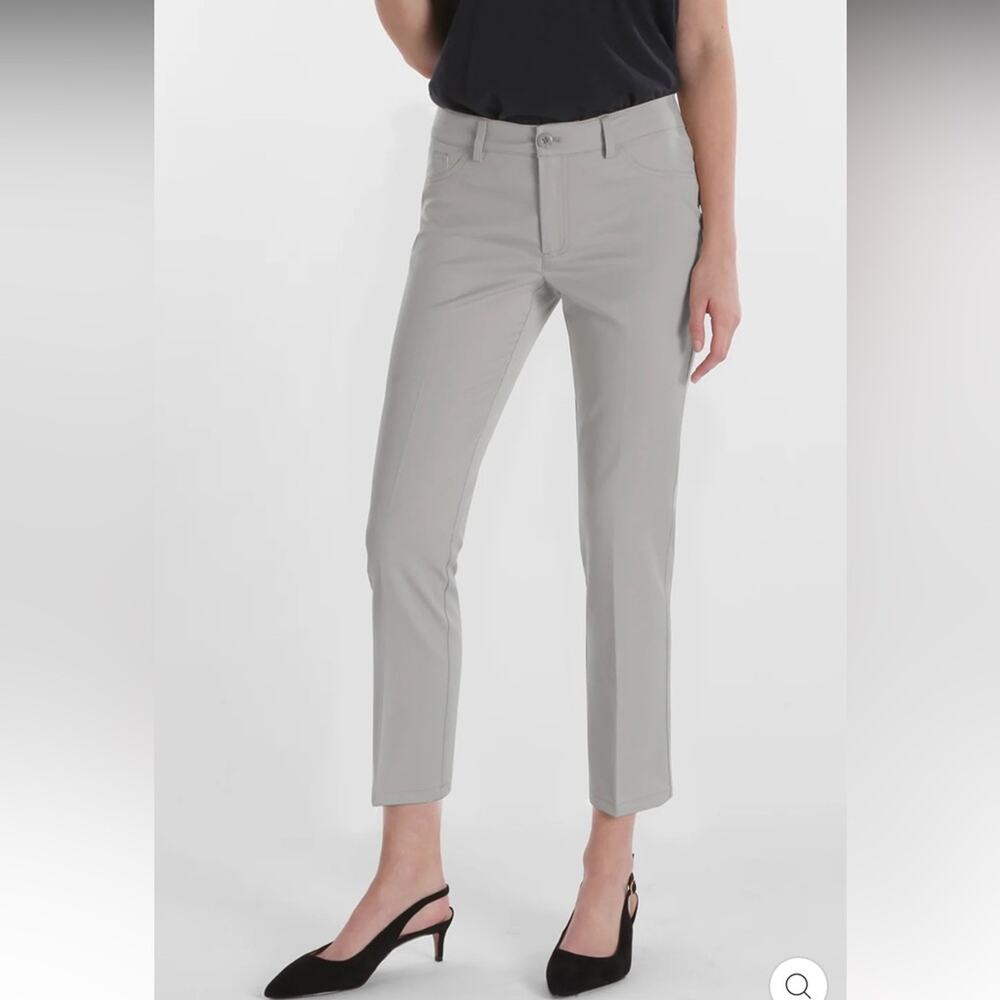Peace of Cloth CASEY CROP JEAN - BLOSSOM TWILL in Frost (Light Grey) Size 14